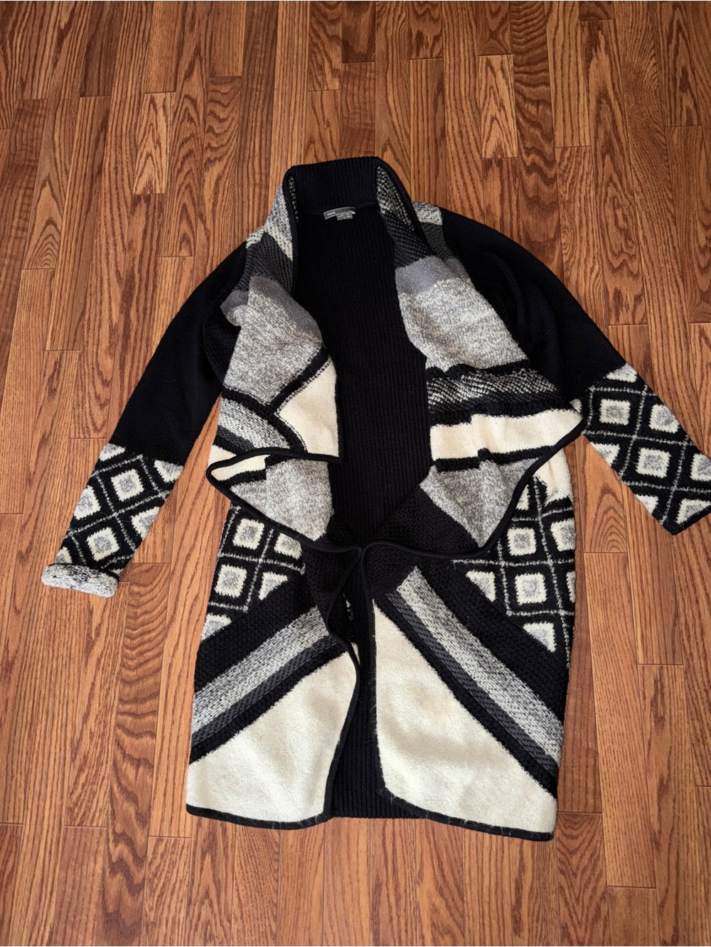 Vince Wool Alpaca Open Front Drape Cardigan Sweater - Style V286876147 - Picture 2 of 6
